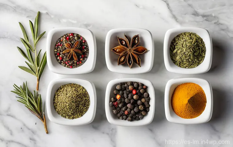 향신료 블렌드의 매력을 극대화하는 레시피 - **Prompt: Artisan Spice Blending in a Chef's Kitchen**
A close-up, high-angle shot focusing on a... 향신료 블렌드의 매력을 극대화하는 레시피 - **Prompt: Artisan Spice Blending in a Chef's Kitchen**
A close-up, high-angle shot focusing on a...